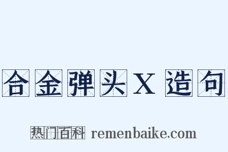 合金弹头X造句是什么意思的图片